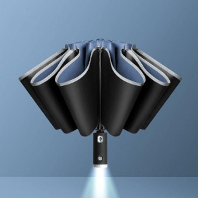 튼튼한 거꾸로 LED 완전자동 양산 겸 우산 접이식 암막우산