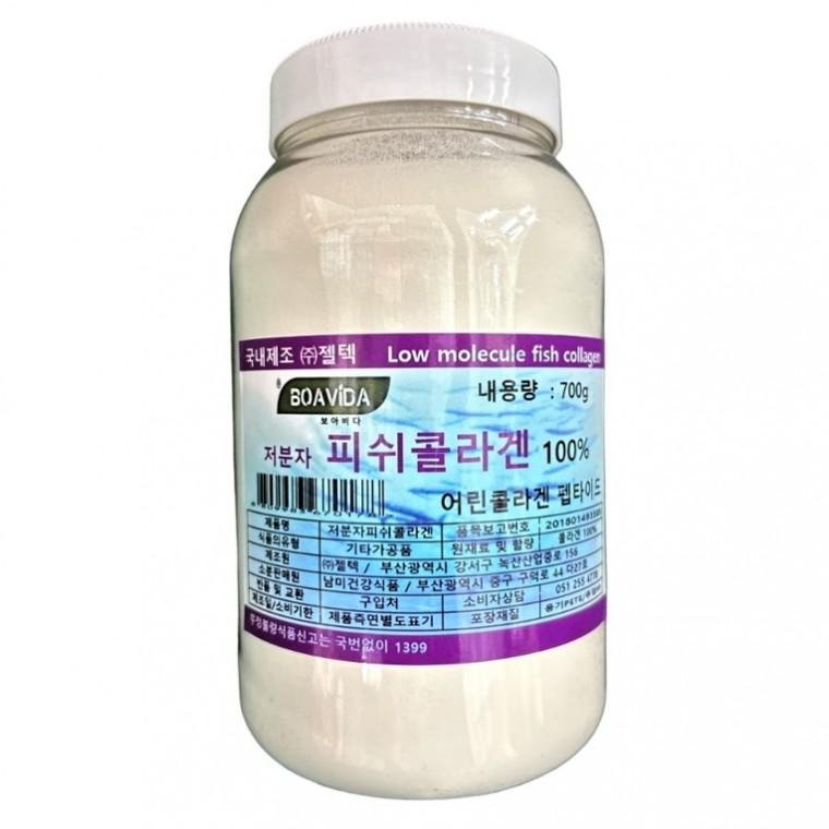 국내제조 (주)젤택 저분자 피쉬어린콜라겐 펩타이드 100% 700g
