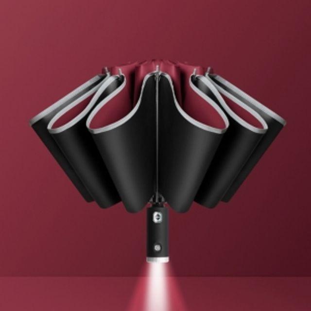 거꾸로 LED 완전자동 양산 겸 우산 레드여름 3단우산 양우산 우양산