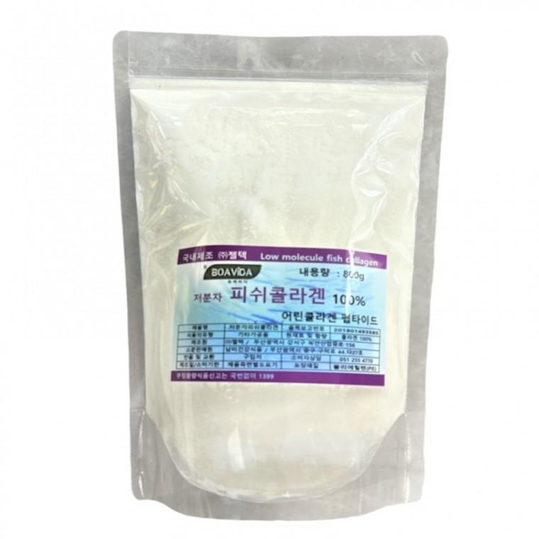 국내제조 (주)젤택 저분자 피쉬어린콜라겐 펩타이드 100% 1팩 800g