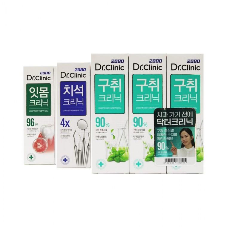 2080 닥터크리닉 구취치약/치석치약/잇몸치약 3개입 타입선택