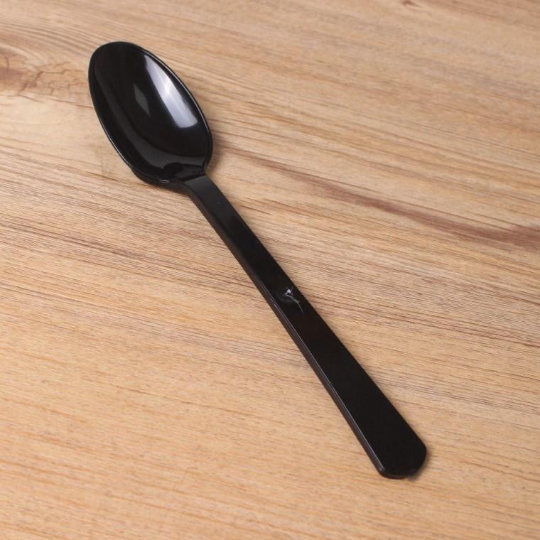 국산 일회용숟가락 170mm 블랙 100개 업소용 개별포장