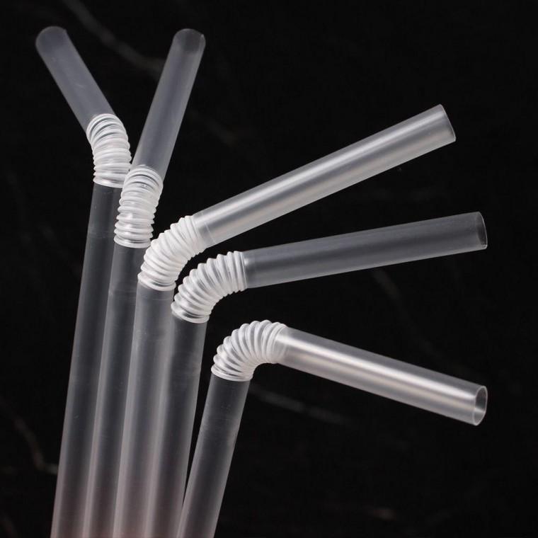 일회용 빨대 긴빨대 스트로우 7.0mmX250mm 벌크 500개