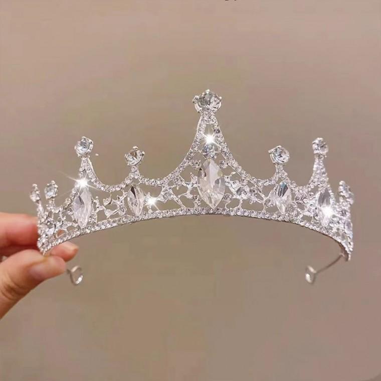 웨딩 티아라 미니 왕관 머리띠