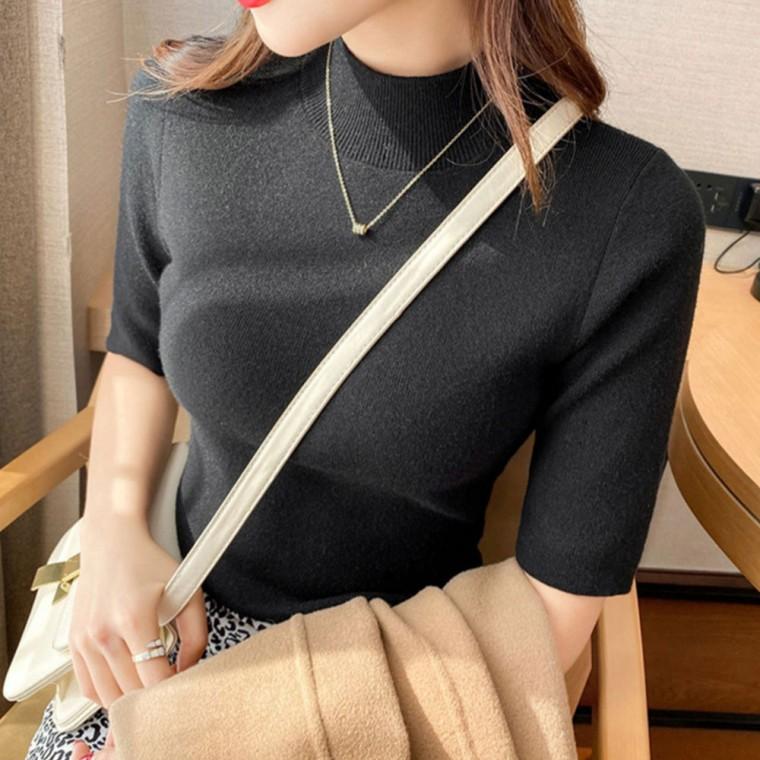 여성 반폴라티 반팔티셔츠