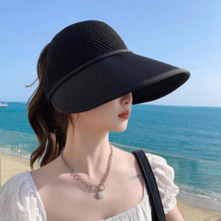 여성 여름 챙 넓은 썬캡 자외선차단 등산 선캡 모자
