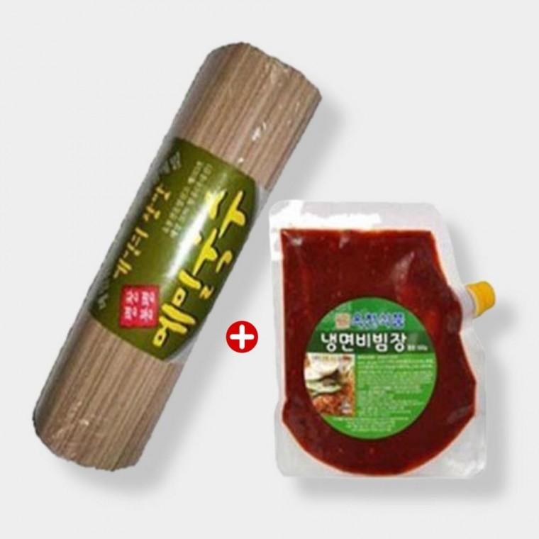 봉평 메밀 막국수 비빔국수 1kg 양념장 500g 세트