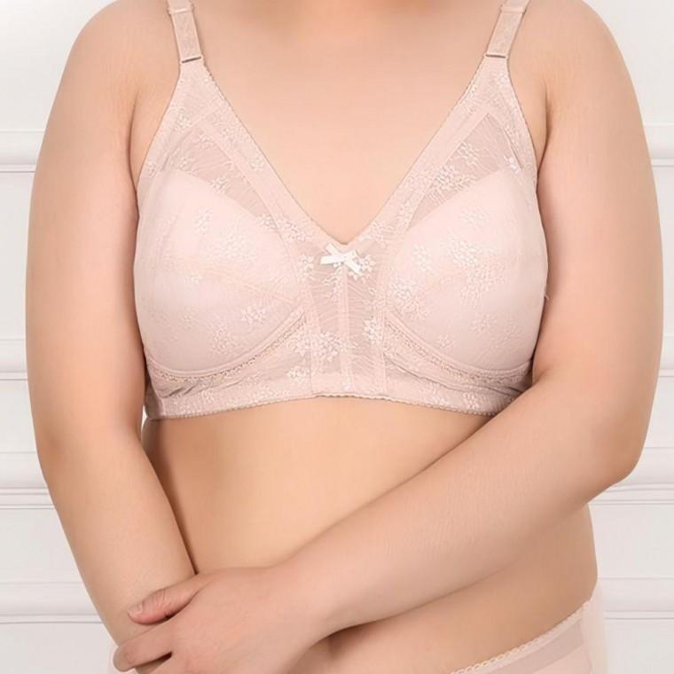 빅사이즈 노와이어 광폭 날개 3단 브라 브라렛 푸쉬업