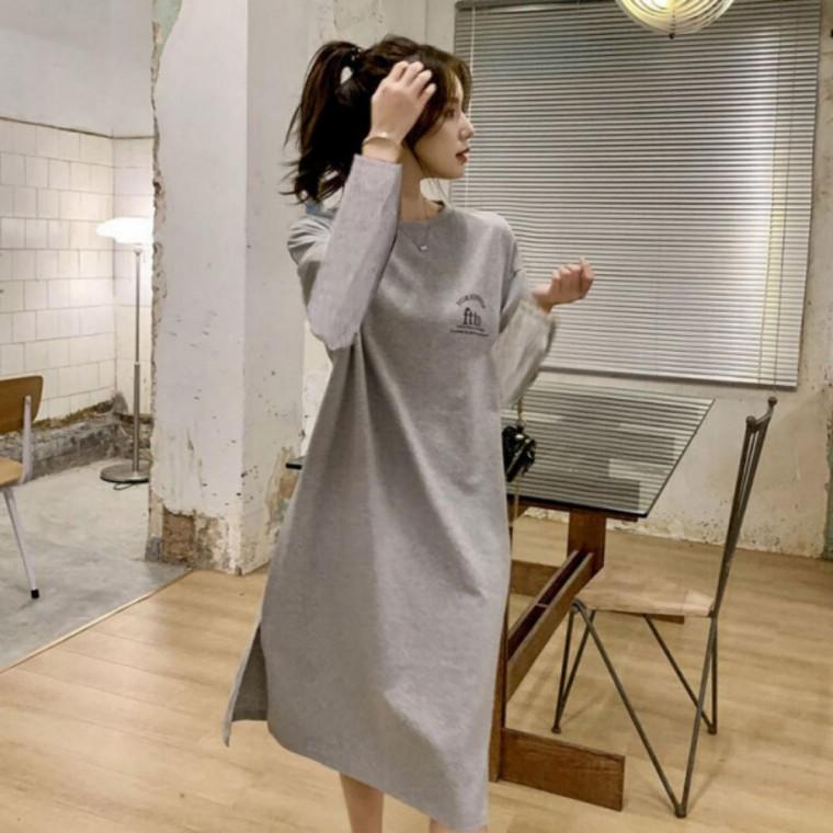 긴팔 원피스 롱 여성 루즈핏 캐주얼 데일리