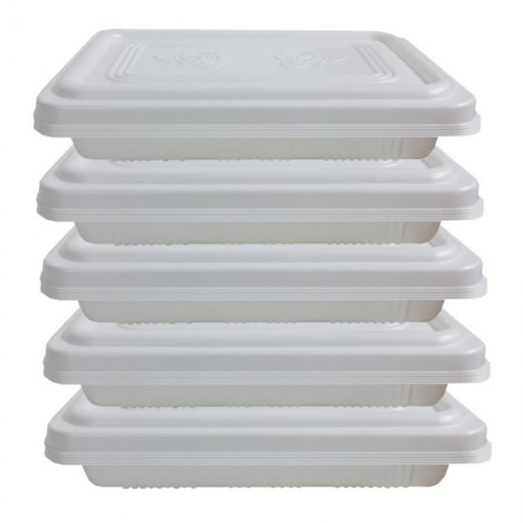 일회용 도시락 용기 위생 사각 소풍 포장 25p