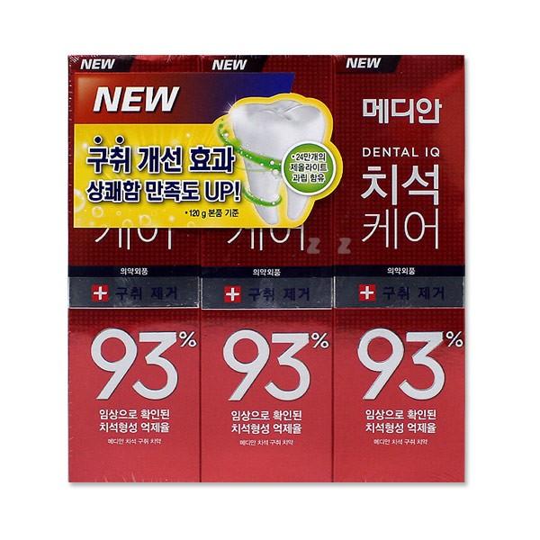 메디안 치석 구취 치약 120gX3입 -TJ/칫솔/치실/치약