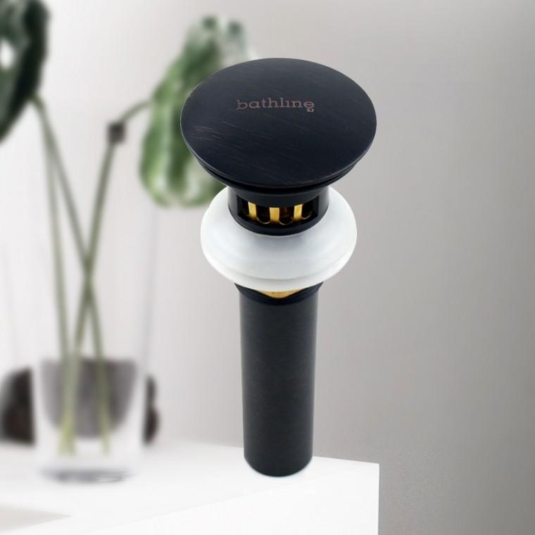 HLBATH 블랙폽업 자동폽업 폽업물마개 원터치 POPUP 오버폽업