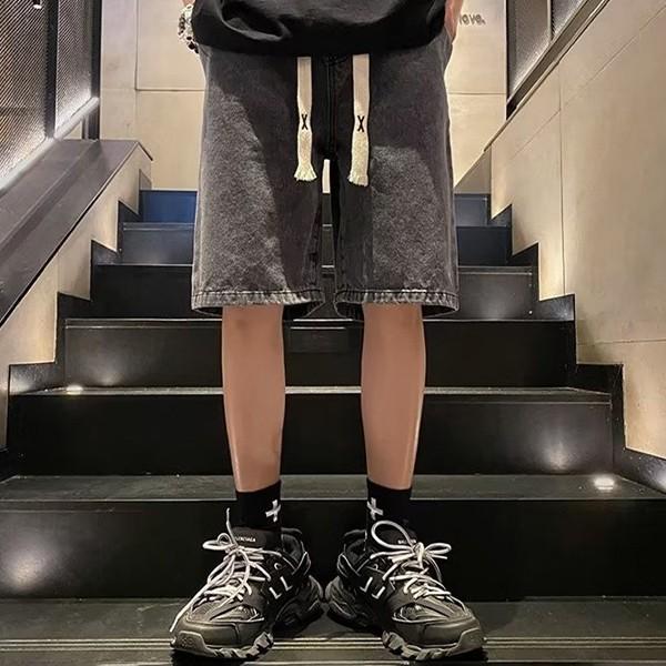남성 3컬러 데일리 스트릿 와이드 하프팬츠 IS-DNP23