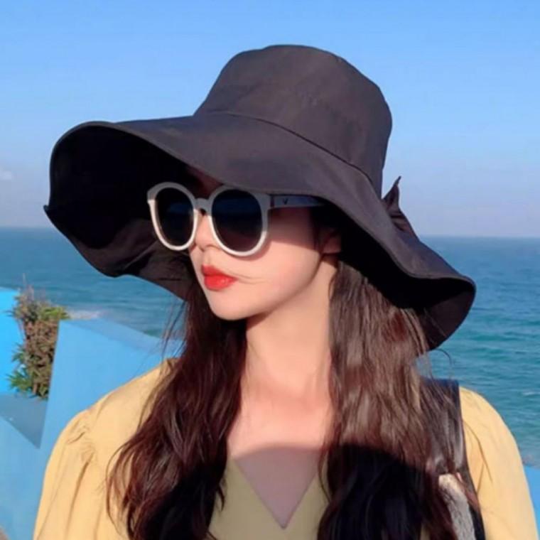 와이드챙 버킷햇 모자 여자 벙거지 나들이 휴양지