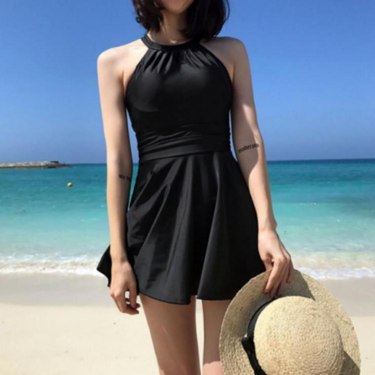 원피스 수영복 백스트랩 여자 비치 휴양지 바캉스