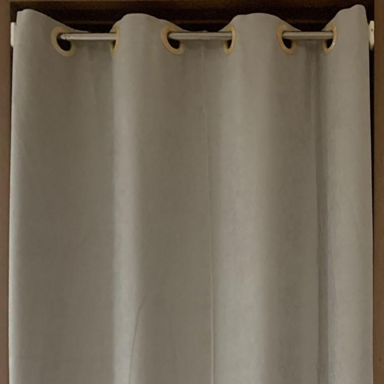 공간 분리 아일렛 문 가리개 커튼 그레이 200cm 방문 문가리개 가림천