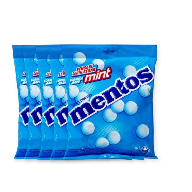 시원한 캔디 멘토스 소프트 민트캔디 135g x 5p 간식 사탕 스낵