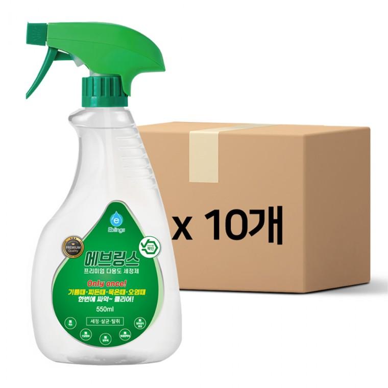 한국미라클피플사 에브링스 다용도 세정제 550ml×10개 다목적 청소세제