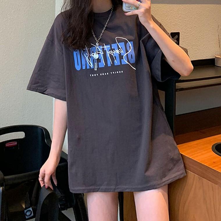 여름 데일리 캐주얼 루즈핏 레터링 반팔 티셔츠