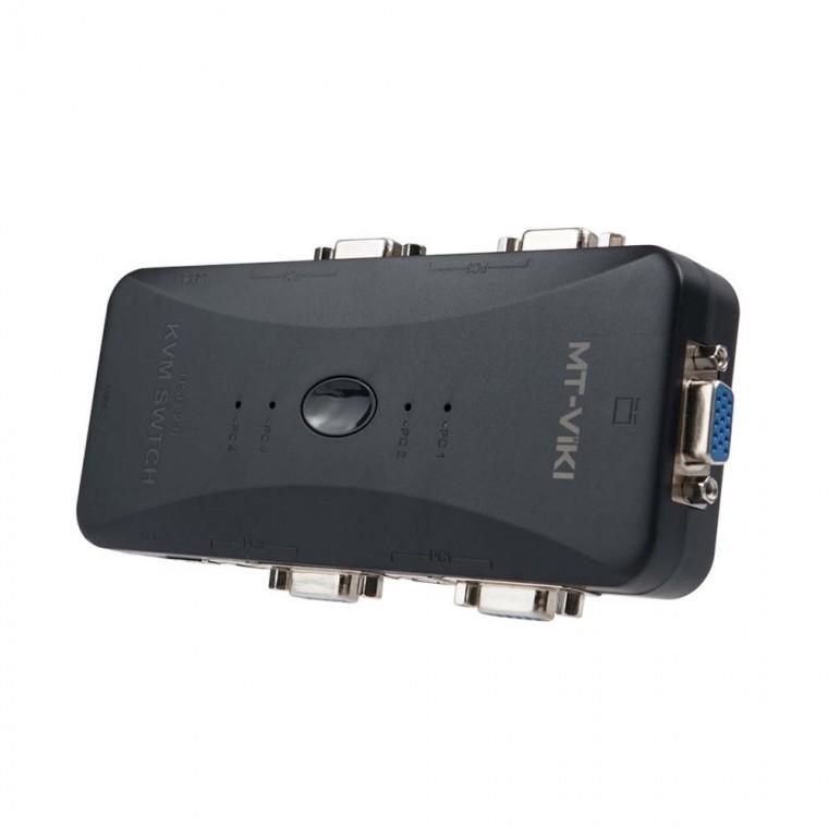 USB 4포트 KVM 스위치 모니터 디스플레이 선택 출력 노트북 PC