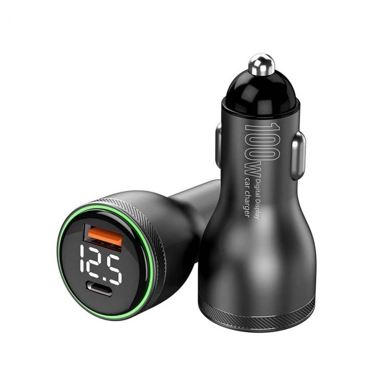 USB 3.1 C타입 100W 차량용 잭 어댑터 듀얼포트 스마트폰 태블릿 게임기 디지털카메라 동시 고속충전