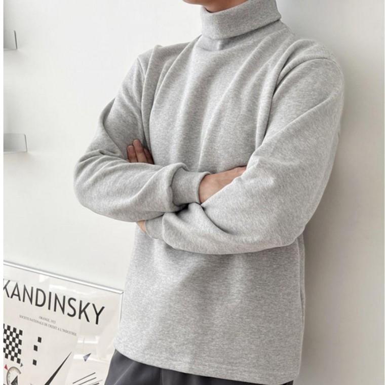 남성 목폴라티 남자 기모 목티 터틀넥 티셔츠 3색