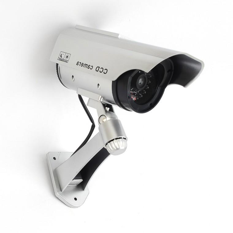 원통 돌출형 태양광 충전식 가짜CCTV 모형카메라