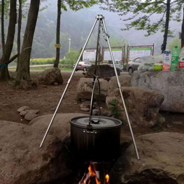 오븐삼각대 캠핑 화로 요리 야영 야외 휴대용