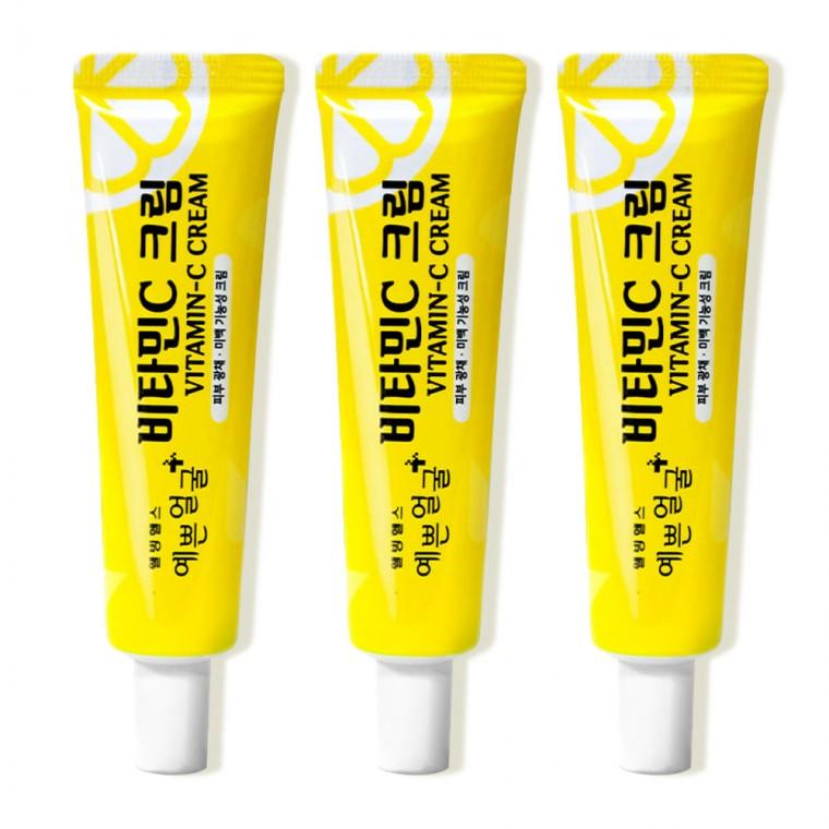 웰빙헬스 예쁜얼굴 비타민C 크림 25ml 3개