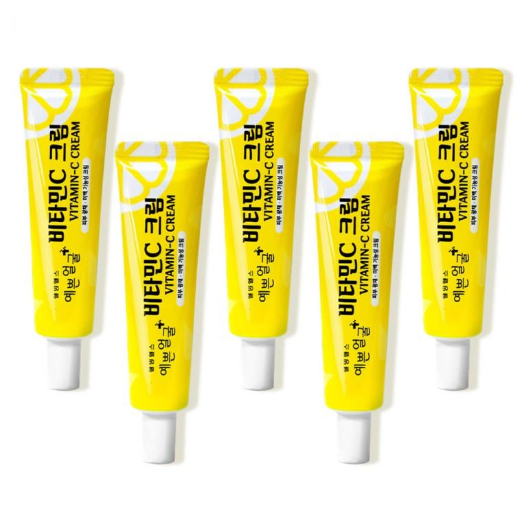 웰빙헬스 예쁜얼굴 비타민C 크림 25ml 5개