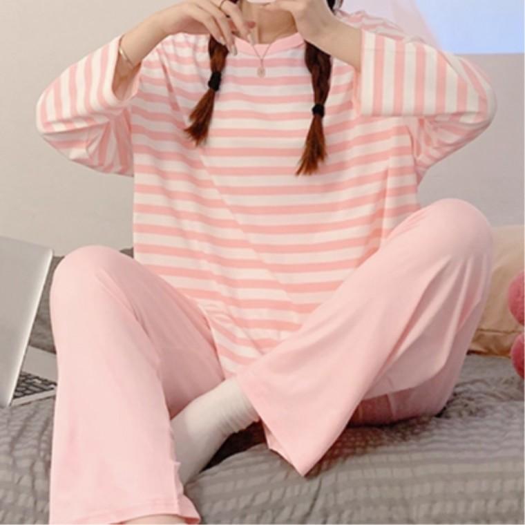 클래식 데일리파자마 보드라운 귀여운파자마 30대 러블리파자마 홈웨어 세트 흔하지않은 스트라이프 사계절