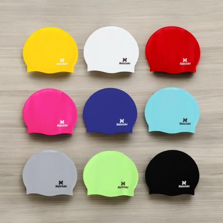 유소년용 수영모 낫소 수영모자 9color 탄력 좋은 실리콘 재질