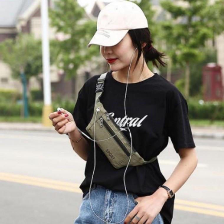 힙색 크로스백 가방 허리 조깅 여행 운동 플랫형