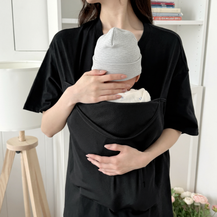 벨라마마 캥거루 아빠 엄마 아기 슬링 티셔츠