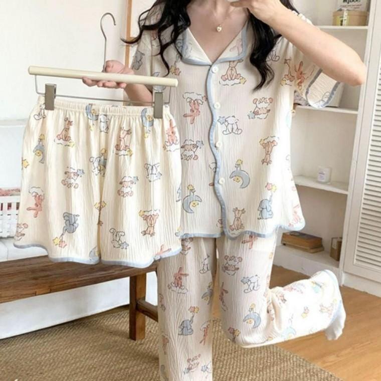 잠옷/홈웨어 러블리 3PCS 파자마세트