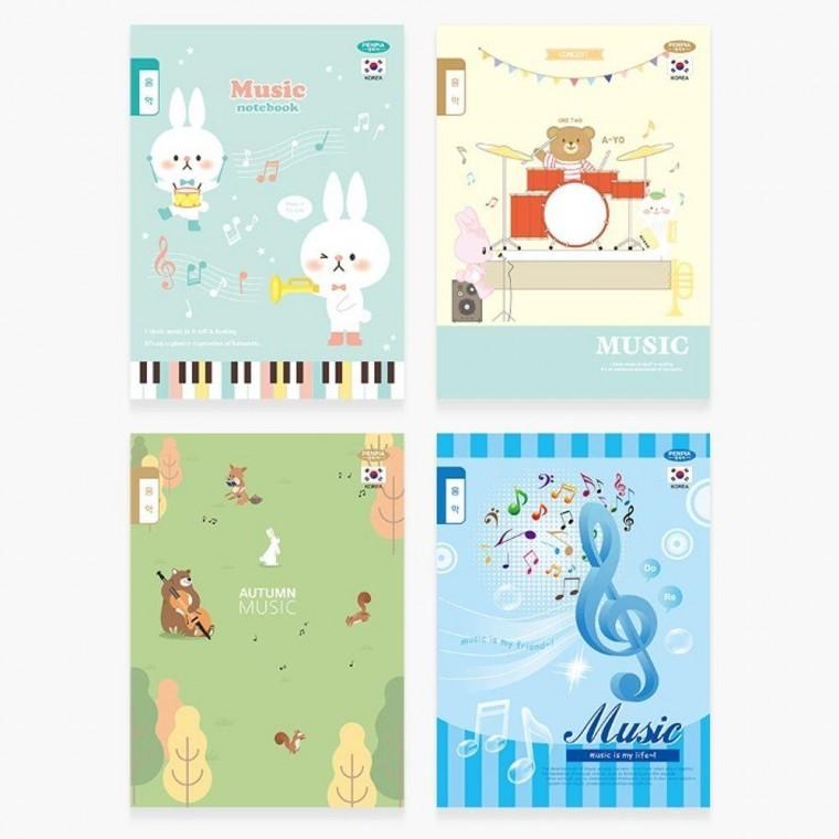 초등 제본 1-6 음악 노트 1세트 10권 학원 학교 단체