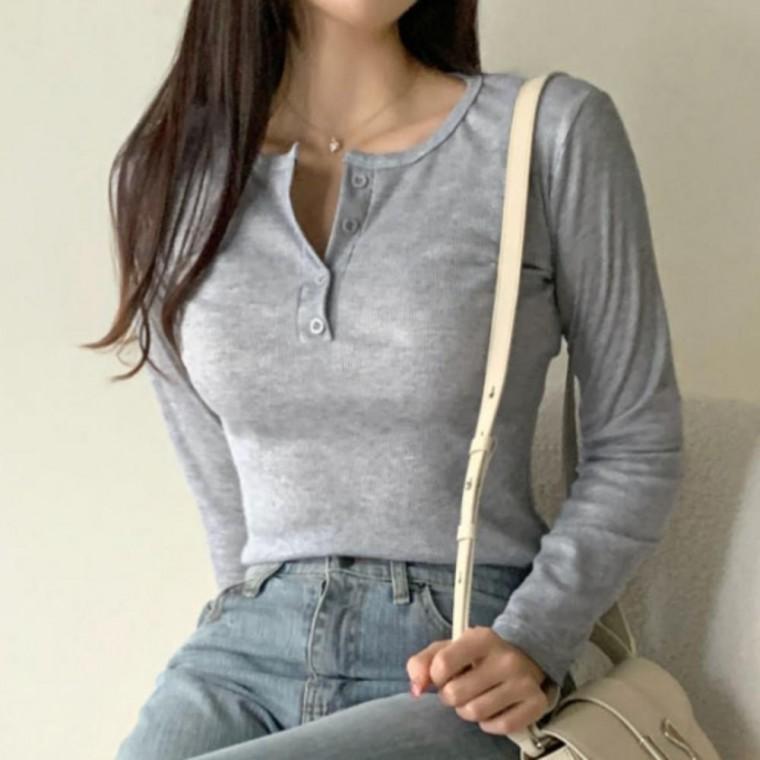 긴팔 티셔츠 봄 여성 기본 무지 이너 데일리