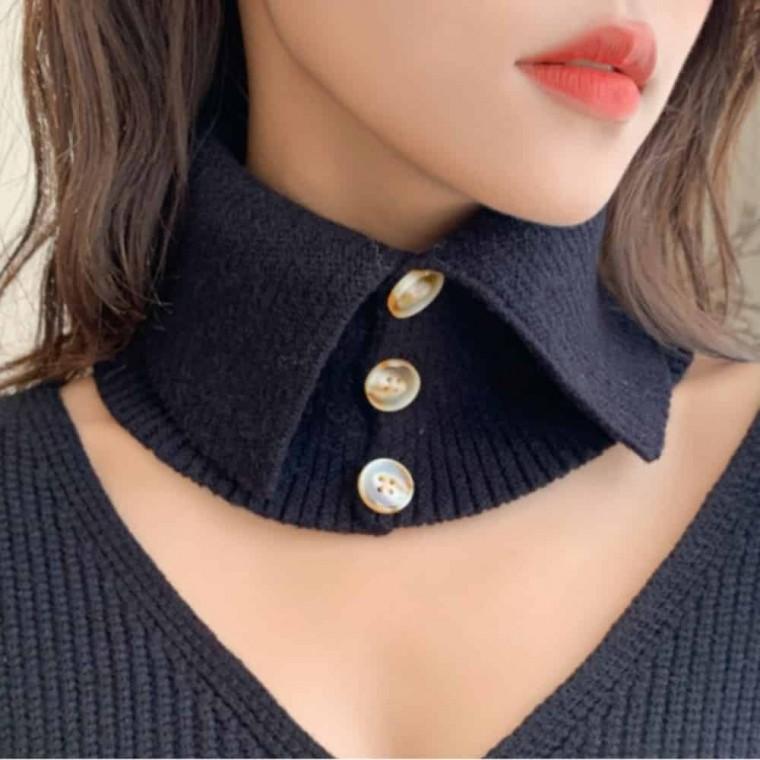 원쁠원 넥워머 골프카라 단추목도리 카라워머 카라넥워머