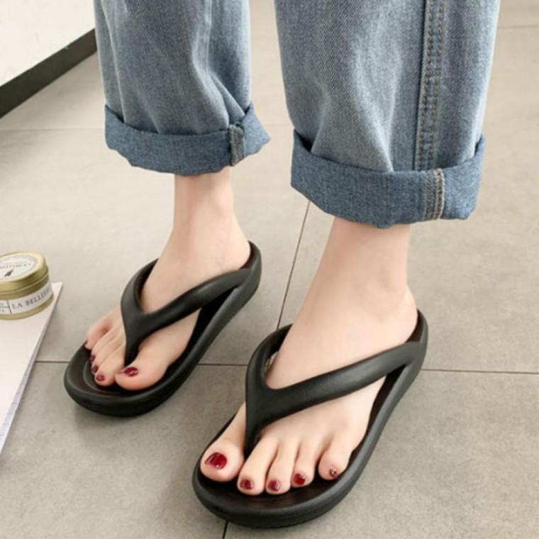 쪼리 슬리퍼 플립 쿠션 심플 데일리 비치