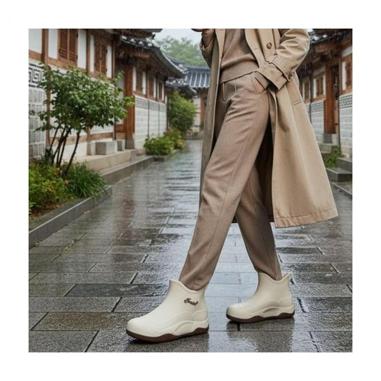 루미나D 레인부츠 여성투톤장화 반장화 방수 발목 레인슈즈