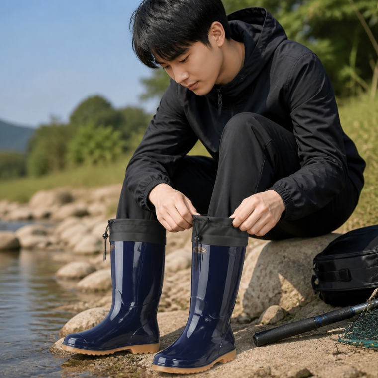 남성용 PVC 무릎장화 낚시작업화 방수 물장화 갯벌장화