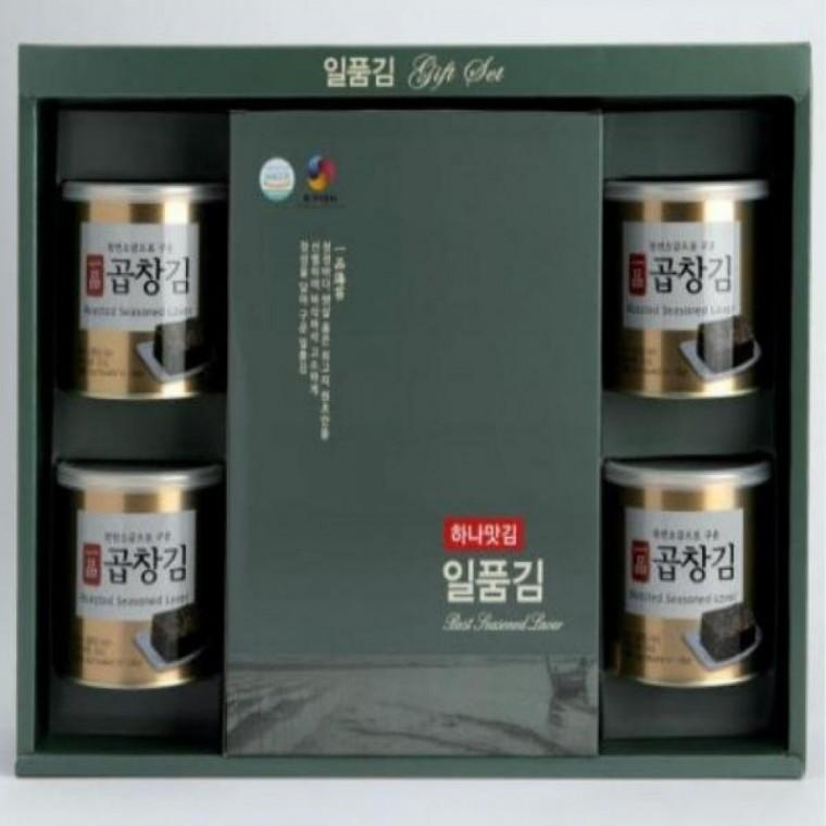 김선물세트 캔김 일품 곱창김 조미 대천 전장 김 5입 선물세트 4캔