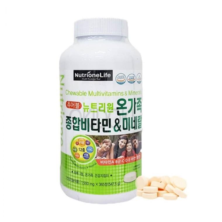 뉴트리원 온가족종합비타민앤미네랄 1 500mg 365정