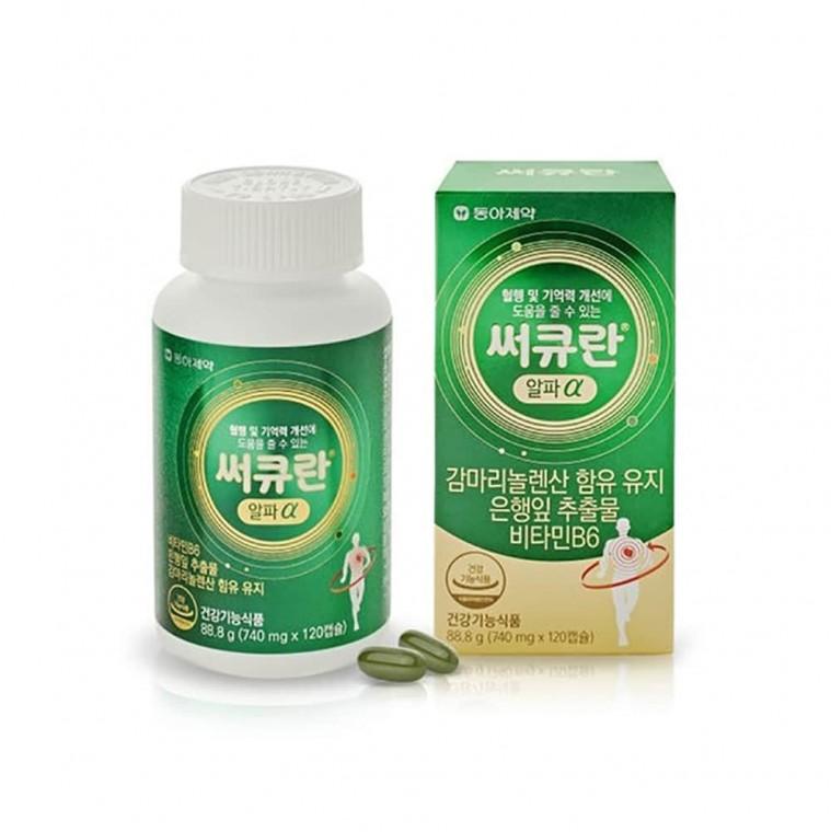 동아제약 서큐란 알파 740mg x 120캡슐