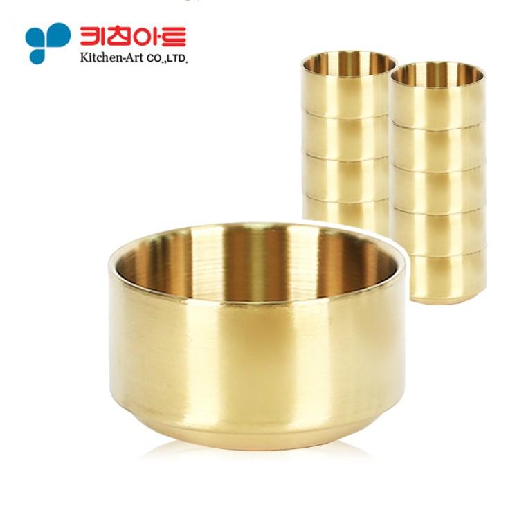 키친아트 금상첨화 티타늄 이중 수정과기 9cm 10개 세트