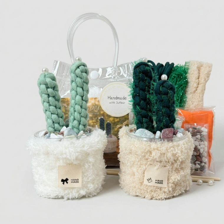 선인장 화분 만들기 DIY 키트 모루 공예 마크라메 인테리어 소품 집콕놀이 취미키트 시들지 않는 화분 힐링