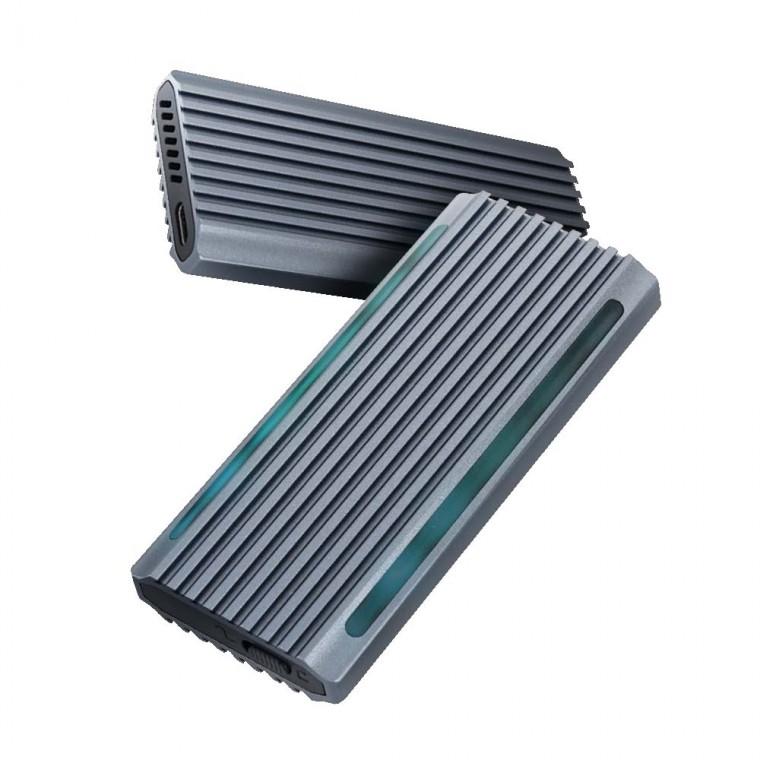 M.2 NVMe NGFF 외장케이스 RGB 라이트 원터치분리