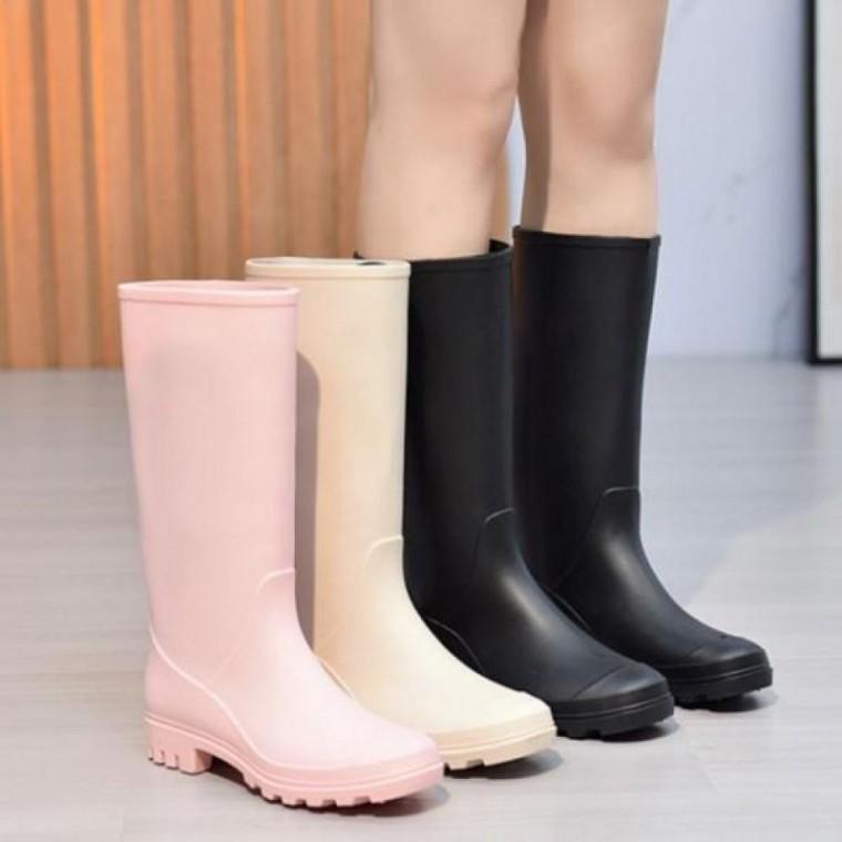 레인부츠 장마철 롱 여성장화 09 심플 롱부츠 장화