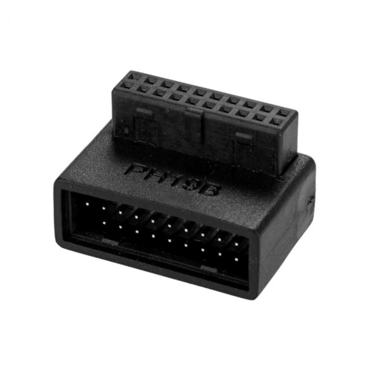 USB 3.0 19핀 젠더 하향꺾임