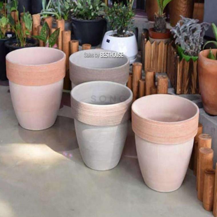 바소 30x26cm 브라운 빈티지화분 허브화분 선인장화분 원형토기화분 이탈리아화분